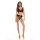BOMBSHELL BOUDOIR PEEK A BOO WIRE 3 PC SET BLK, L