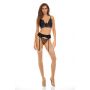BOMBSHELL BOUDOIR PEEK A BOO WIRE 3 PC SET BLK, S - 3