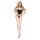 BOMBSHELL BOUDOIR LACE UP SIDES CORSET SET BLACK, L