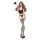 BOMBSHELL BOUDOIR HOOK UP FRONT CORSET SET BLACK, S