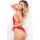 SPANK ME STRAP-BACK LACE TEDDY RED, M/L