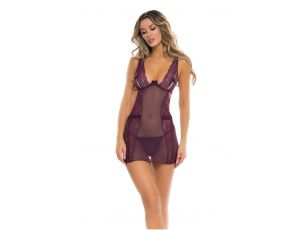 SNEAK PEAK CHEMISE SET PURPLE, M/L