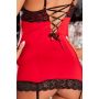 2PC HOLLYWOOD CHEMISE & G-STRING SET RED, M/L - 4