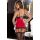 2PC HOLLYWOOD CHEMISE & G-STRING SET RED, M/L