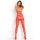 STRAPPED UP SHEER BODYSTOCKING RED, OS