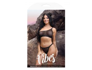 BAD BITCH BLING BRALETTE & BIKINI PANTY, L/XL