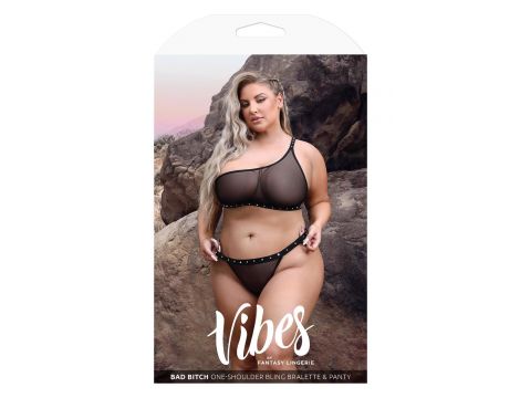 BAD BITCH BLING BRALETTE & BIKINI PANTY, Q/S - 2