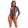 BADDIE GLITTER MESH BODYSUIT WITH SNAP CLOSURE, L/XL