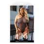 BADDIE GLITTER MESH BODYSUIT WITH SNAP CLOSURE, Q/S - 3