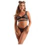 BARBED WIRE FISHNET BRALETTE, LONG SLEEVE SHRUG & PANTY, M/L - 4
