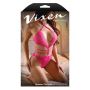 BETWEEN THE LINES CROTCHLESS LACE HALTER TEDDY, L/XL - 3