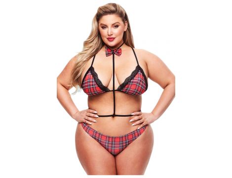 TEACHERS PET 3PC BADDIE SCHOOLGIRL SET, QUEEN - 2