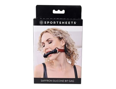 SPORTSHEETS SAFFRON SILICONE BIT GAG - 3
