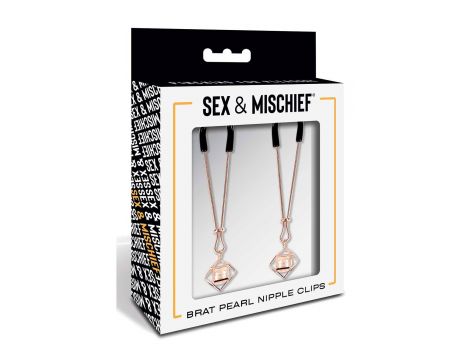SEX AND MISCHIEF BRAT PEARL NIPPLE CLIPS - 5