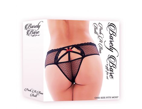 BARELY BARE PEEK A BOO BUTT BLACK - 5