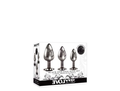 BLACK GEM ANAL PLUG SET - 5