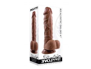 EVOLVED REALISTIC DILDO, DARK 20.3 cm