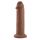 EVOLVED 7INCH GIRTHY VIBRATING DONG, DARK FLESH