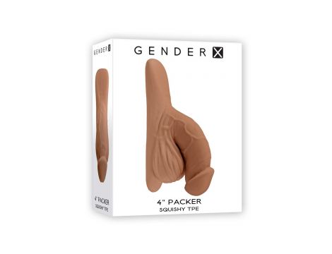 GENDER X 4INCH PACKER, MOCCA FLESH - 5