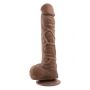GENDER X 10 INCH 25 CM FLEXSKIN POSEABLE TRUE FEEL DILDO DARK - 2