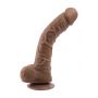 GENDER X 10 INCH 25 CM FLEXSKIN POSEABLE TRUE FEEL DILDO DARK - 4