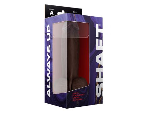 SHAFT MODEL A 8.5 INCH LIQUIDE SILICONE DONG WITH BALLS MAHOGANY - 3