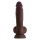 SHAFT MODEL A 8.5 INCH LIQUIDE SILICONE DONG WITH BALLS MAHOGANY