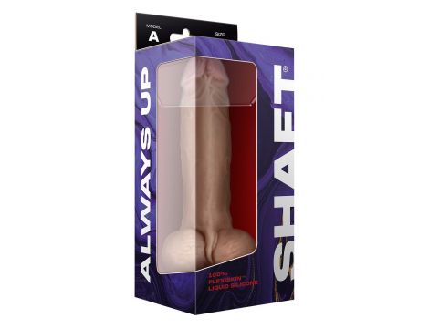 SHAFT MODEL A 9.5 INCH LIQUIDE SILICONE DONG WITH BALLS PINE - 2