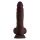 SHAFT MODEL A 9.5 INCH LIQUIDE SILICONE DONG WITH BALLS MAHOGANY
