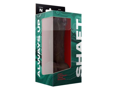 SHAFT MODEL N 8.5 INCH LIQUIDE SILICONE DONG WITH BALLS MAHOGANY - 3