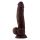 SHAFT MODEL N 8.5 INCH LIQUIDE SILICONE DONG WITH BALLS MAHOGANY