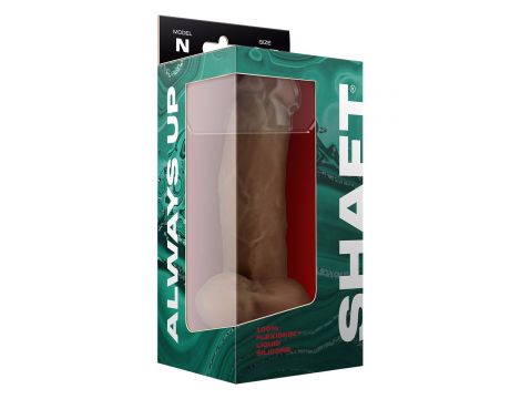SHAFT MODEL N 8.5 INCH LIQUID SILICONE DONG WITH BALLS OAK - 3