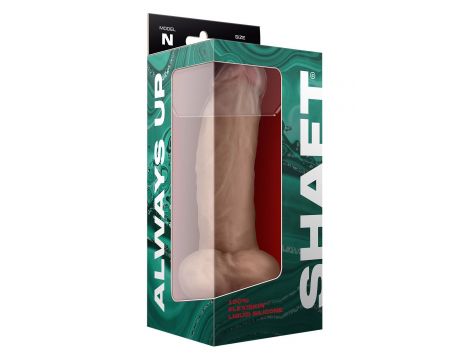 SHAFT MODEL N 9.5 INCH LIQUIDE SILICONE DONG WITH BALLS PINE - 2