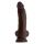 SHAFT MODEL N 9.5 INCH LIQUIDE SILICONE DONG WITH BALLS MAHOGANY