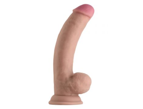 SHAFT MODEL C 8.5 INCH LIQUIDE SILICONE DONG WITH BALLS PINE
