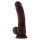 SHAFT MODEL C 8.5 INCH LIQUIDE SILICONE DONG WITH BALLS MAHOGANY