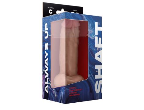 SHAFT MODEL C 7.5 INCH LIQUIDE SILICONE DONG WITH BALLS PINE - 3