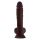 SHAFT MODEL A 10.5 INCH LIQUID SILICONE DONG WITH BALLS MAHOGANY