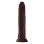 SHAFT MODEL J 9.5 INCH LIQUID SILICONE DONG MAHOGANY - 5