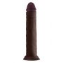 SHAFT MODEL J 9.5 INCH LIQUID SILICONE DONG MAHOGANY - 3