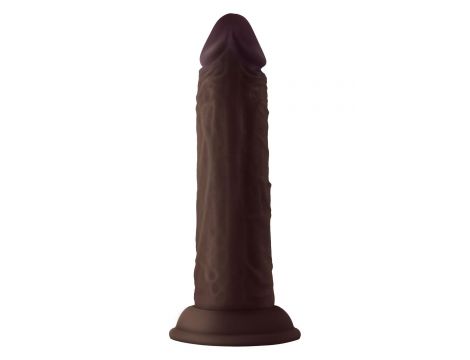 SHAFT MODEL J 5.5 INCH LIQUID SILICONE DONG MAHOGANY - 2