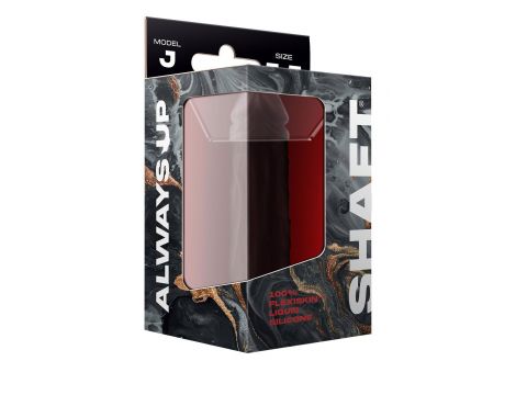 SHAFT MODEL J 5.5 INCH LIQUID SILICONE DONG MAHOGANY - 5