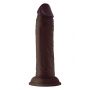 SHAFT MODEL J 5.5 INCH LIQUID SILICONE DONG MAHOGANY - 5