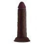 SHAFT MODEL J 5.5 INCH LIQUID SILICONE DONG MAHOGANY - 2