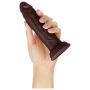 SHAFT MODEL J 5.5 INCH LIQUID SILICONE DONG MAHOGANY - 4