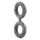 SHAFT DOUBLE C-RING MEDIUM GRAY