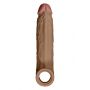 SHAFT SHEATH MODEL F 6.9 INCH LIQUID SILICONE SLEEVE OAK - 3