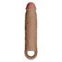 SHAFT SHEATH MODEL F 6.9 INCH LIQUID SILICONE SLEEVE OAK - 4