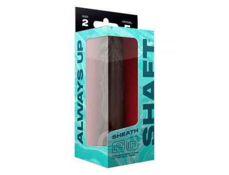 SHAFT SHEATH MODEL F 6.9 INCH LIQUID SILICONE SLEEVE MAHOGANY - 5
