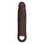 SHAFT SHEATH MODEL F 6.9 INCH LIQUID SILICONE SLEEVE MAHOGANY - 3